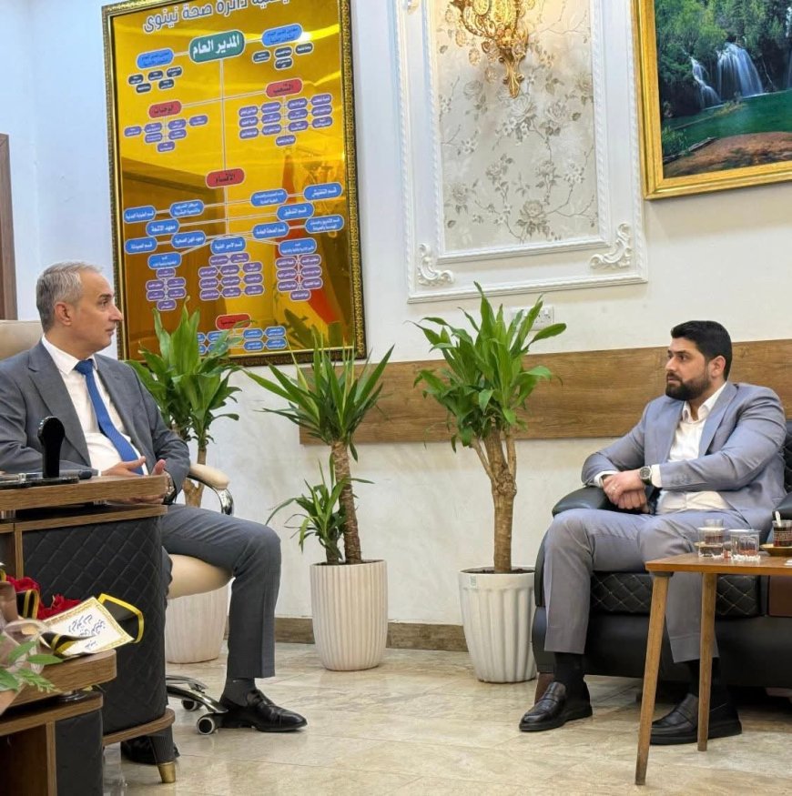 الشبكي يزور دائرة صحة نينوى ويلتقي بمديرها