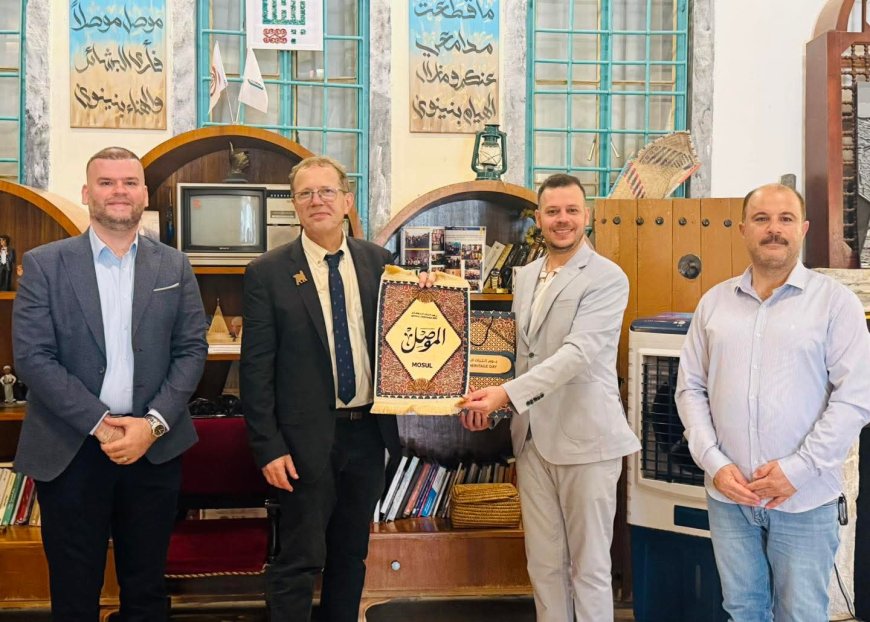 لدورها الفاعل بإحياء التراث الموصلي، القنصل الفرنسي الجديد يحط رحاله في مؤسسة بيتنا