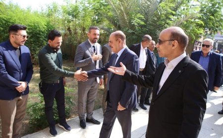 نقيب الصحفيين العراقيين مؤيد اللامي يحط رحاله في واسط و يشيد بدور الأسرة الصحفية فيها