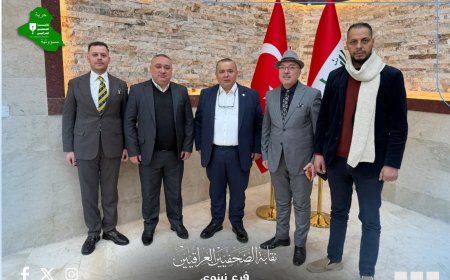 نقابة صحفيي نينوى تبحث مع نظيرتها في توكات التركية آفاق التعاون وتبادل الخبرات